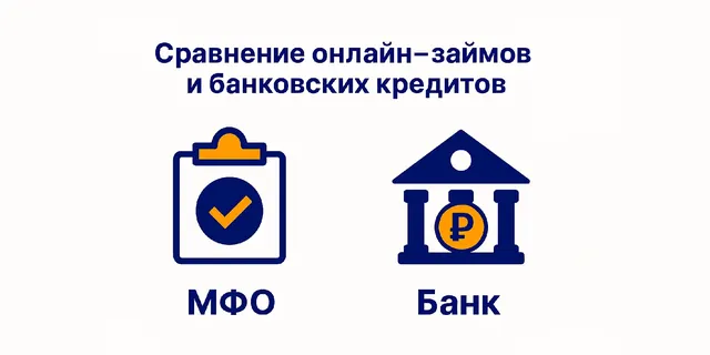 Сравнение онлайн‑займов и банковских кредитов: плюсы и минусы